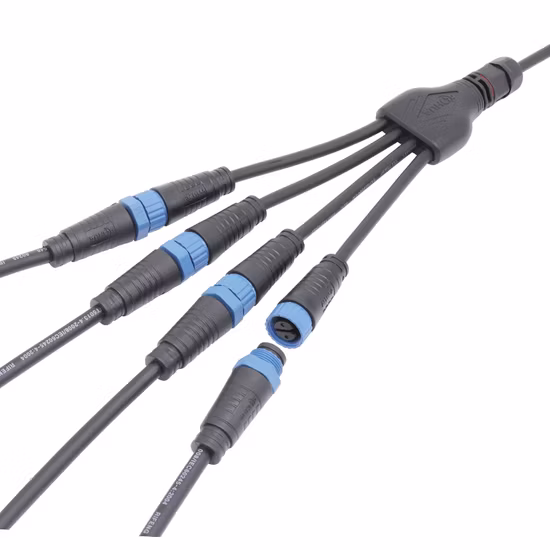 M16 방수 케이블 2 핀 Y 분배기 잭 어댑터 플러그 IP65 LED 스트립 조명 커넥터